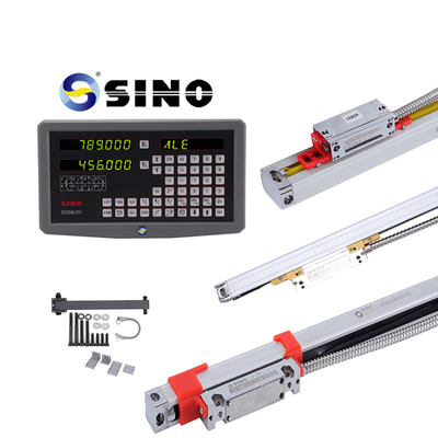 SINO SDS6-2V DRO 2 محور خواندن دیجیتال با کیت های LED فلزی دو لوله رمزگذاری خطی برای فرش ماشین چرخ دار