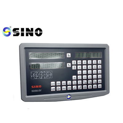 کیت بازخوانی دیجیتالی LED DRO 7 رقمی Sino SDS6-2V 2 محوره نوری خطی شیشه ای