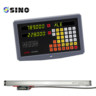 SINO 2 محور سیستم خواندن دیجیتال SDS2MS DRO چند منظوره با مقیاس خطی شیشه ای برای ماشین چرخ دار