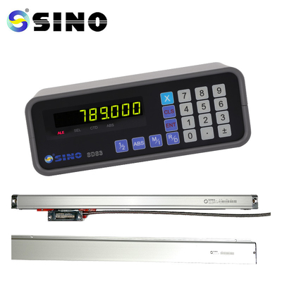 دستگاه فرز رمزگذار نوری خطی شیشه ای SINO SDS6-2V با مقیاس مغناطیسی DRO کیت 3 محور