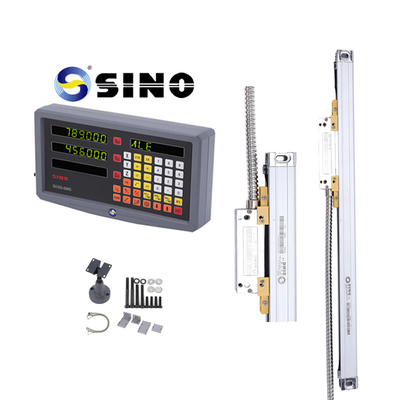 نمایشگر دیجیتال SINO SDS 2-3MS 2 محور فلزی LCD کامل برای دستگاه فرز DRO با وضوح 0.005 میلی‌متر، کاربردی با انکودر خطی