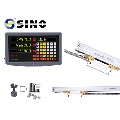 نمایشگر دیجیتال SINO SDS 2-3MS 2 محور فلزی LCD کامل برای دستگاه فرز DRO با وضوح 0.005 میلی‌متر، کاربردی با انکودر خطی
