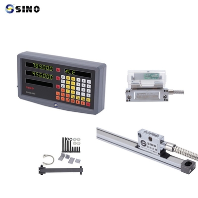 نمایشگر دیجیتال SINO SDS 2-3MS 2 محور فلزی LCD کامل برای دستگاه فرز DRO با وضوح 0.005 میلی‌متر، کاربردی با انکودر خطی