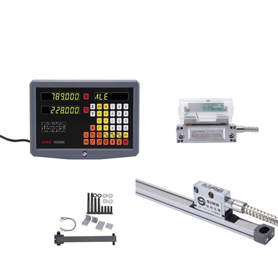 SINO SDS 2MS DRO کیت های مقیاس خطی شیشه ای برای فرش چرخ TTL 2 محور سیستم ابزار تست خواندن دیجیتال