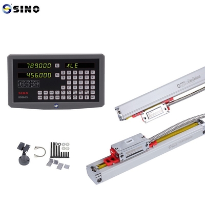 SINO SDS6-2V DRO 2 محور خواندن دیجیتال با کیت های LED فلزی دو لوله رمزگذاری خطی برای فرش ماشین چرخ دار