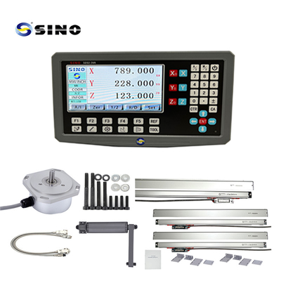 SINO SDS2-3VA 0.5um رزولوشن DRO 3 محور دیجیتال خواندن متر RS422 سیگنال برای چرخ چرخ