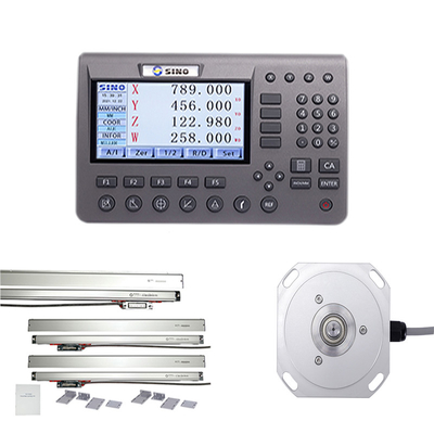 SINO SDS200 سیستم خواندن دیجیتال 4 محور با صفحه نمایش LCD ساختمانی فلزی پایدار و رمزگذاری خطی برای ماشین آلات چرخ دار